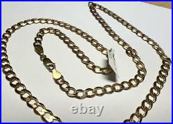 9ct yellow gold curb chain 17.3g