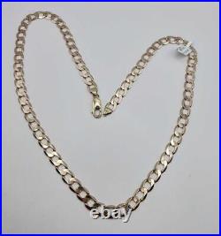 9ct yellow gold curb chain 22 inches 29.3g