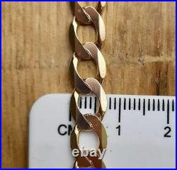 9ct yellow gold curb chain 22 inches 29.3g