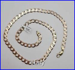 9ct yellow gold curb chain 22 inches 29.3g