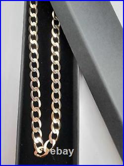 9ct yellow gold curb chain 22 inches 29.3g