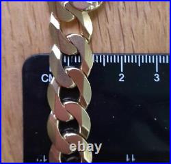 9ct yellow gold curb chain 22 inches approx 91.3g