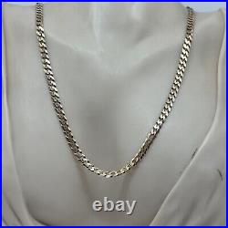 9ct yellow gold curb chain 6.8 grams 4.3mm wide 18 inches Hallmarked