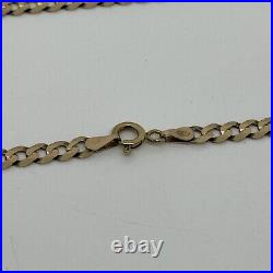 9ct yellow gold curb chain 6.8 grams 4.3mm wide 18 inches Hallmarked