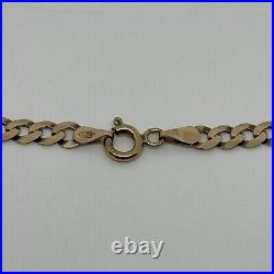 9ct yellow gold curb chain 6.8 grams 4.3mm wide 18 inches Hallmarked