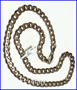 9ct yellow gold curb chain 60g