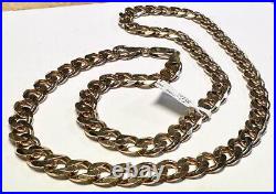 9ct yellow gold curb chain 60g