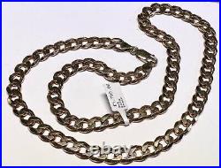 9ct yellow gold curb chain 60g