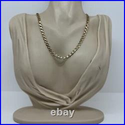 9ct yellow gold curb chain 9.8 grams 4.8mm wide 19 inches Hallmarked