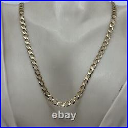 9ct yellow gold curb chain 9.8 grams 4.8mm wide 19 inches Hallmarked