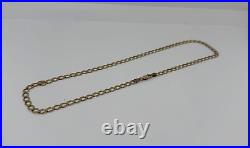 9ct yellow gold curb chain 9.8 grams 4.8mm wide 19 inches Hallmarked