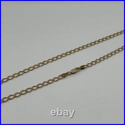 9ct yellow gold curb chain 9.8 grams 4.8mm wide 19 inches Hallmarked