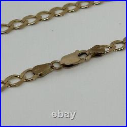 9ct yellow gold curb chain 9.8 grams 4.8mm wide 19 inches Hallmarked