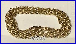 9ct yellow gold diamond cut belcher chain 28 inches long UK Hallmarked 15.2gr