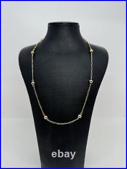 9ct yellow gold figaro ball chain 3.8 grams 1.7mm chain 5mm balls 17.5 inches