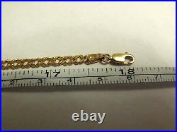 9ct yellow gold flat curb hallmarked chain necklace 18 7.8g