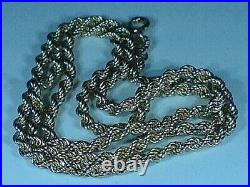 9ct yellow gold hallmarked rope chain necklace 16 inches