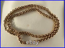 9ct yellow gold round belcher chain 15.60 grams 19.5 long