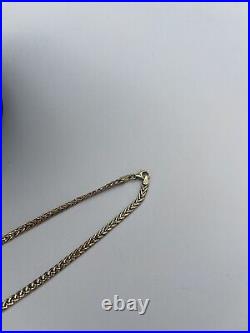 9ct yellow gold spiga necklace