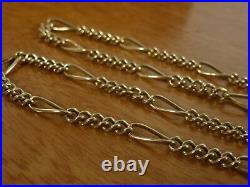 9k 9ct Solid Gold Figaro 31 Necklace. 3.5mm, 52cm 6.58g