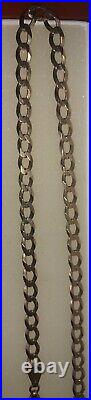 9k yellow gold solid curb 18 inch necklace. 12.7 grams. 5mm Wide. Hallmarked