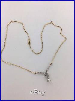 A 9ct Gold One Off Handmade Diamond Pendant And Barley Corn Chain Lovely