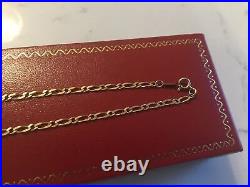 A Beautiful 16 1/2 Hallmarked Solid 9ct Gold Curb Link Chain / Necklace Boxed