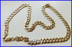 A HEAVY SOLID 9ct GOLD 31.8g 20 INCH CURB CHAIN