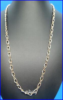 A Lovely 22 Solid 9ct Yellow Figaro Chain Necklace