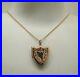 A-Very-Lovely-Antique-9ct-Rose-Gold-Engraved-Shield-Shaped-Locket-Chain-01-ut