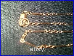 ANTIQUE EDWARDIAN 9ct GOLD FANCY LINK AND BAR 18 INCH NECKLACE 5.5 GRAMS