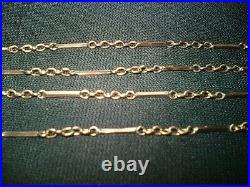 ANTIQUE EDWARDIAN 9ct GOLD FANCY LINK AND BAR 18 INCH NECKLACE 5.5 GRAMS