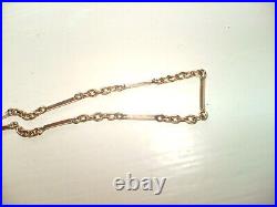 ANTIQUE EDWARDIAN 9ct GOLD FANCY LINK AND BAR 18 INCH NECKLACE 5.5 GRAMS