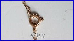 ANTIQUE EDWARDIAN 9ct GOLD Necklace Lavalier Seed Pearl Amethyst Pendant & Chain