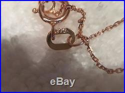 ANTIQUE VINTAGE VICTORIAN HORN FOB CHARM PENDANT-9ct ROSE GOLD-9ct R/GOLD CHAIN
