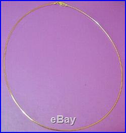 Amazing Hallmarked 375 9ct Gold 4g Smooth Round Omega Chain Necklace 17 Qvc
