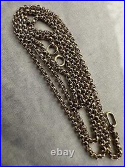 Antique 9Ct Yellow Gold Belcher Chain Necklace 2mm, 5.44Gr, 52.5Cm