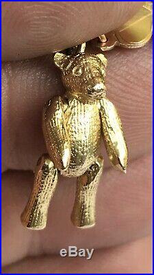 Antique 9ct Gold 40 Pieces Charm Chain Bracelet All Kind Bear Cat Scrap 72.8 Gra
