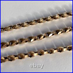 Antique 9ct Gold Albert Chain Edwardian 10.22g Fancy Link 11.5 T-bar Dog Clip