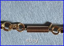 Antique 9ct Gold Belcher Link Necklace 4.20g 16 Barrel Clasp