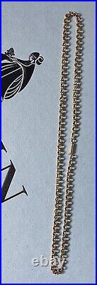 Antique 9ct Gold Belcher Link Necklace 4.20g 16 Barrel Clasp