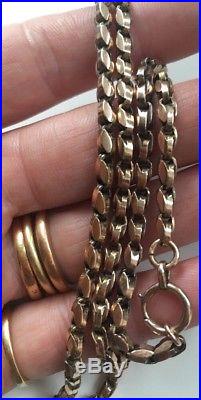 Antique 9ct Gold Double Belcher Chain Necklace 18 Inch 9 Carat 14.7g
