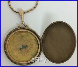 Antique 9ct Gold Locket And 16 Inch Gold Chain Hallamrked 1912