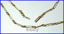 Antique 9ct Gold Necklace / Chain. Barrel Clasp