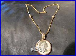 Antique 9ct Gold Photo/Picture Locket & Ornate Early RG Chain, Birm, 1914