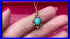 Antique-9ct-Gold-Turquoise-Filigree-Pendant-16-9ct-Gold-Chain-9451-01-uy