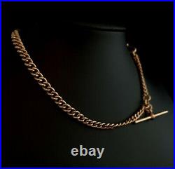 Antique 9ct Rose gold Albert chain, watch chain, Victorian