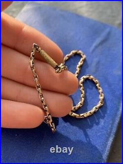 Antique 9ct Yellow Gold Barrel Clasp Chain Necklace