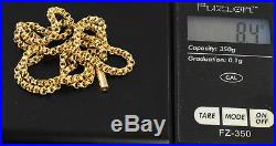 Antique Edwardian 9Ct Gold Fancy Link Neck Chain / Necklace 18'