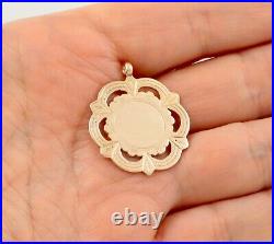Antique Edwardian 9Ct Rose Gold Fob / Pendant / Medal For Watch Chain / Necklace